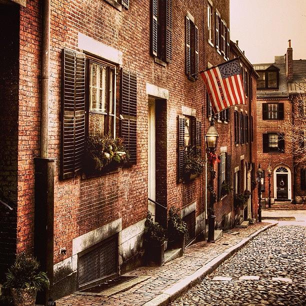 Vintage Photograph - #acornstreet #bostonusa #igersboston by Joann Vitali