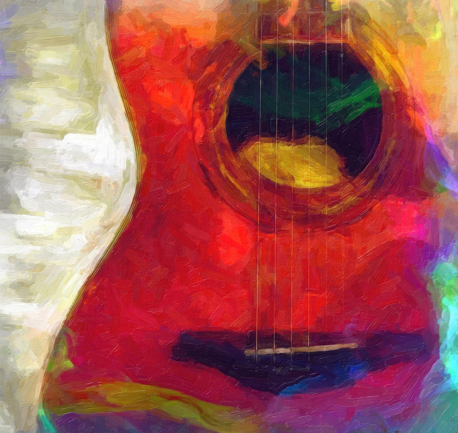 Acoustic Guitar Digital Art by Rick Wicker