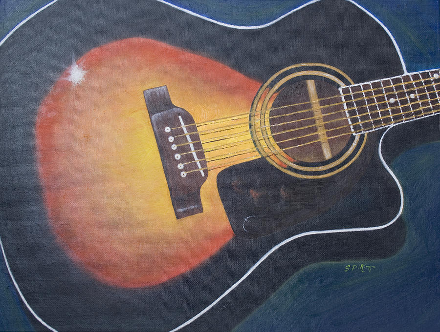 Still Life Painting - Acoustic Sunburst by Stephen J DiRienzo Still Life Painting - Acoustic Sunburst by Stephen J DiRienzo