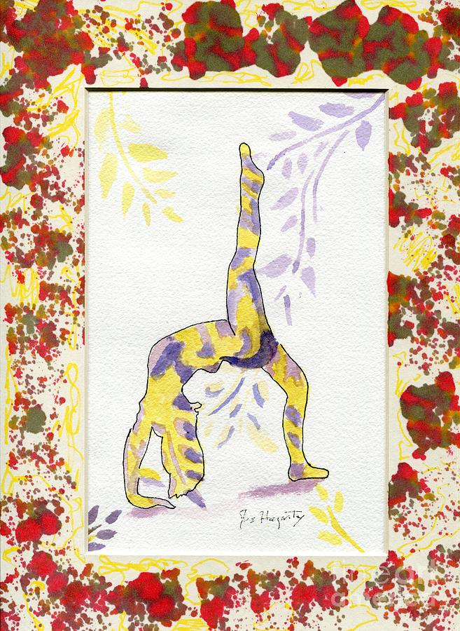 Matted Painting - Acrobats by Joe Hagarty Matted Painting - Acrobats by Joe Hagarty