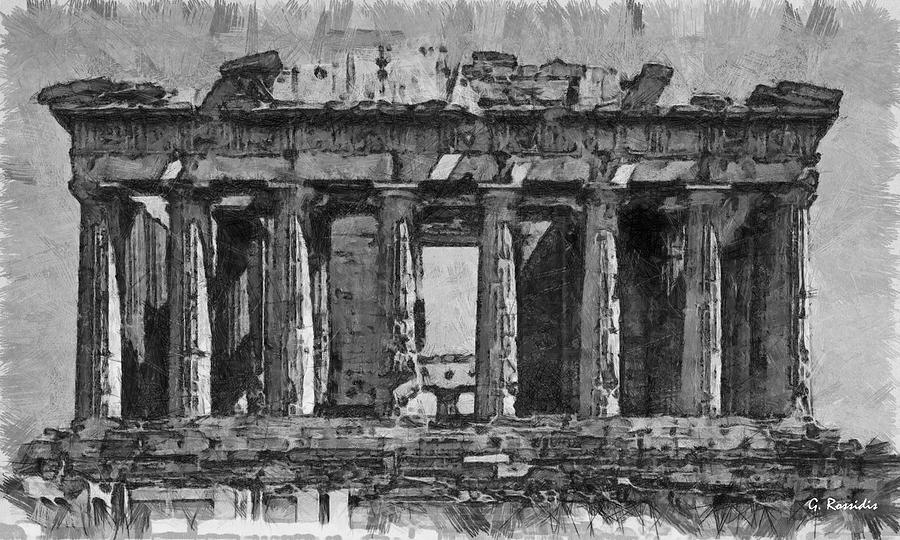 Acropolis Painting by George Rossidis