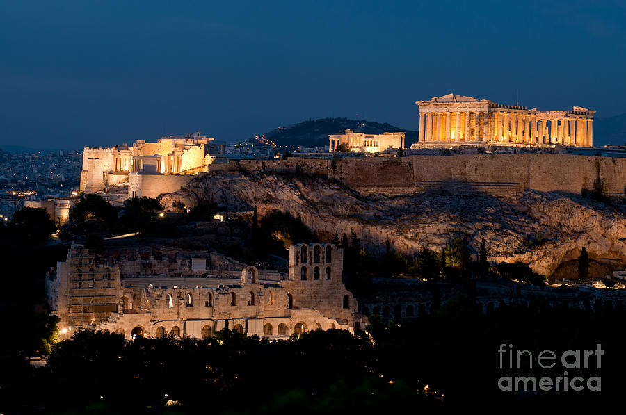 Greek Photograph - Acropolis by Kim Pin Tan