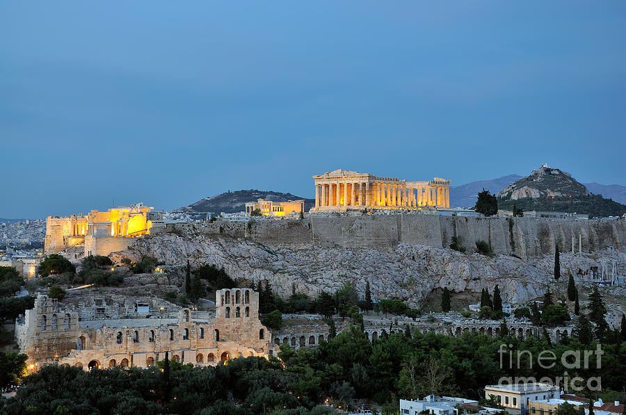 Acropolis of Athens during dusk time Photograph by George Atsametakis