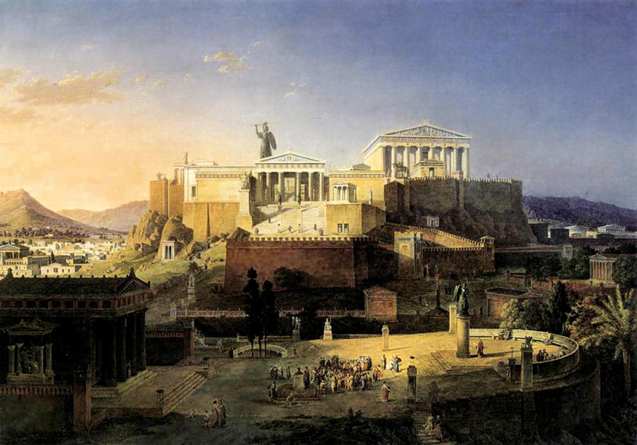 Acropolis Of Athens Painting