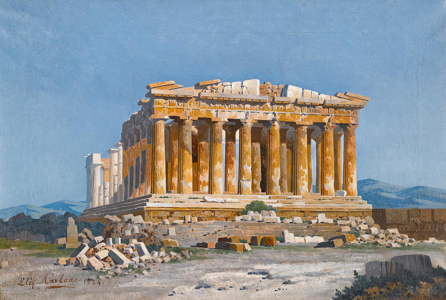 Acropolis Painting by Stefanos Lantsas