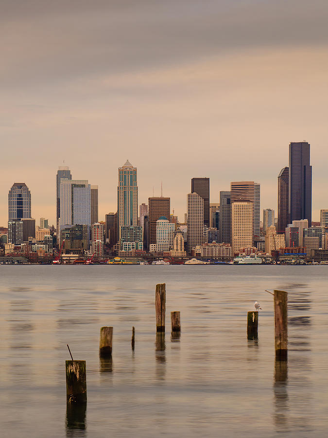 Seattle Photograph - Across Elliott Bay by Dan Mihai