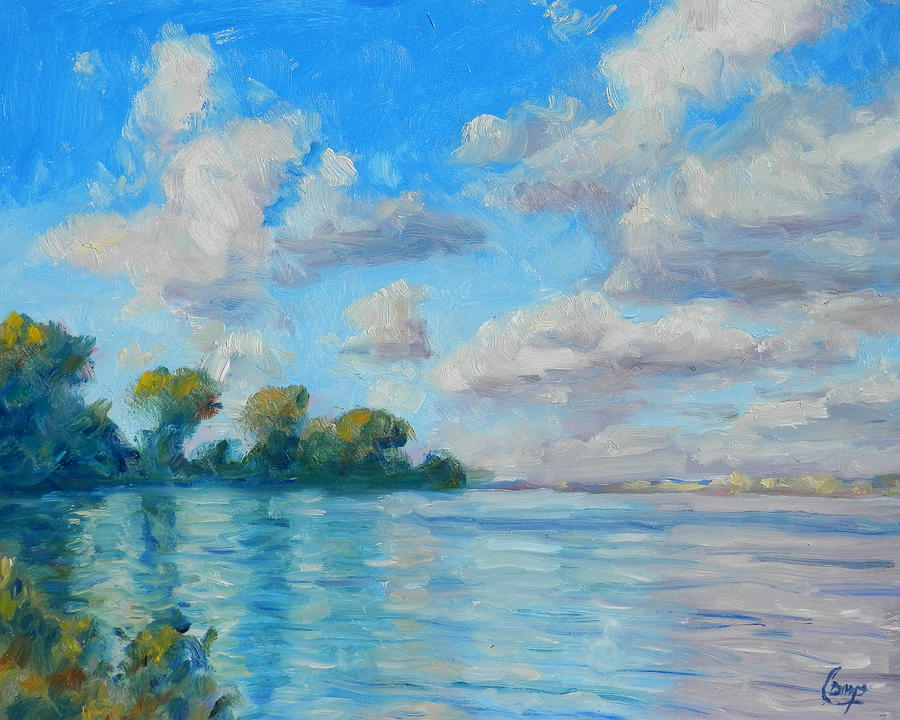 Across the Bay Painting by Michael Camp
