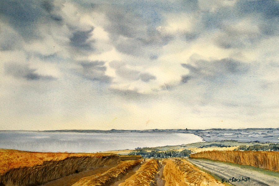 Across the Bay to Barmston Painting by Glenn Marshall