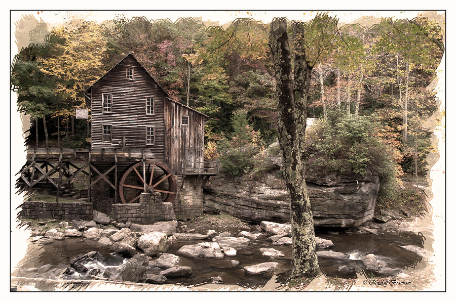 Grist Mill Photograph - Across The Creek At Glades Mill by Randall Branham