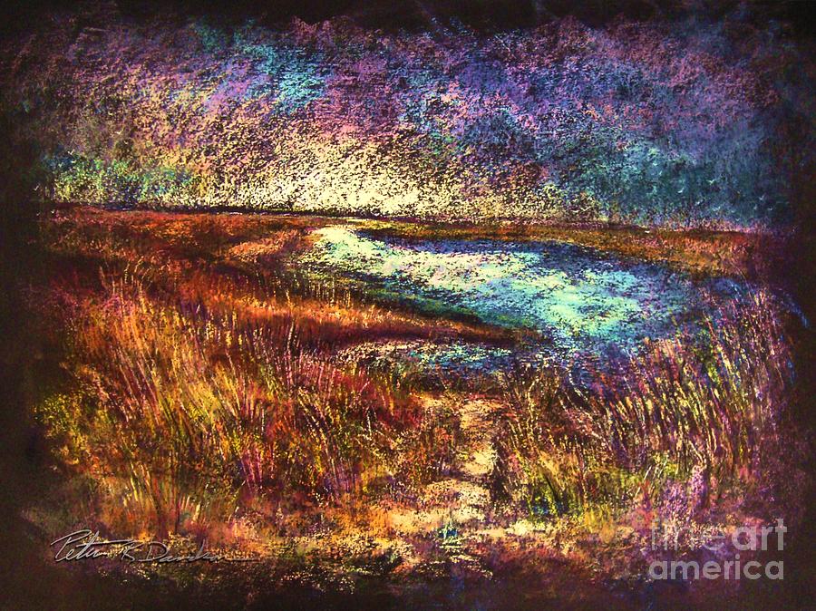 Landscape Pastel - Across The Point SH by Peter R Davidson