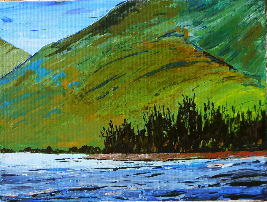Across the river Painting by Carolyn Doe