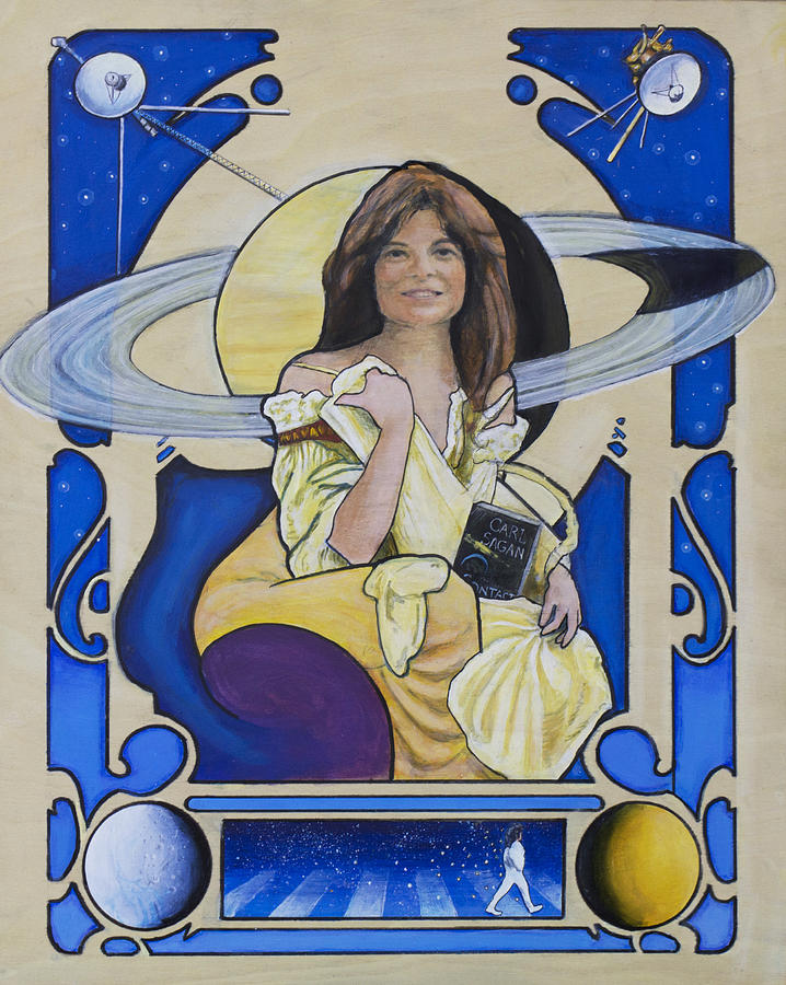 Carolyn Porco Painting - Across the Universe - Carolyn Porco by Simon Kregar