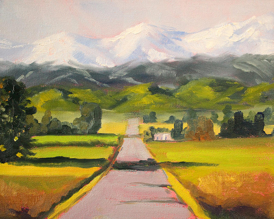 Across the Valley Painting by Nancy Merkle