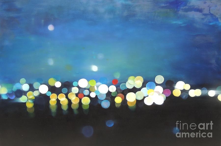 Kirribilli Lights Painting by Deborah Munday