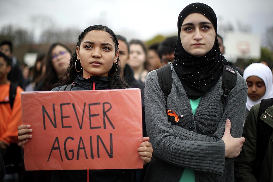 Across U.s., Students Walk Out Of Photograph by Justin Sullivan