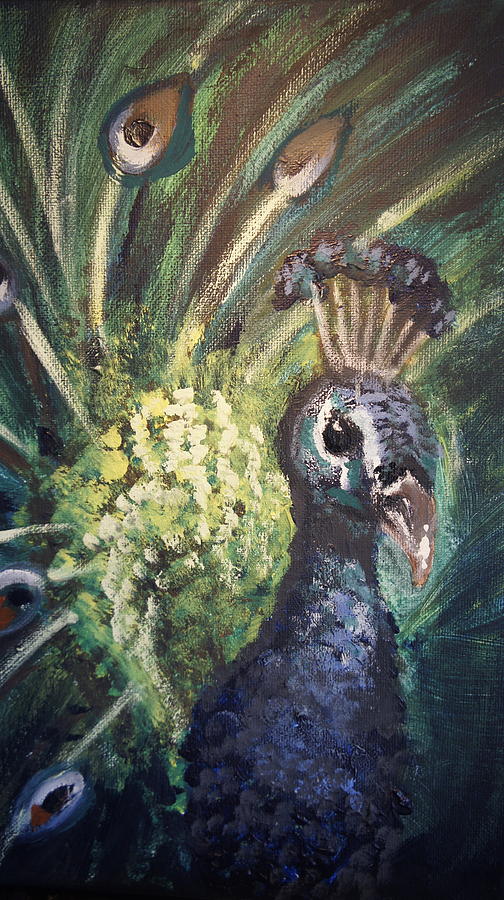 Acrylic Peacock Painting