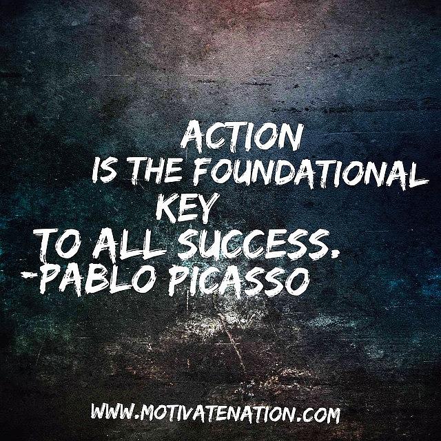 Quotes Photograph - Action Key To Success by Motivate Nation