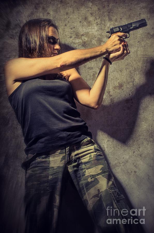 Draw Photograph - Action Woman I by Carlos Caetano