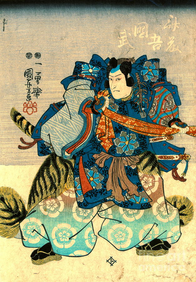 Actor as Samurai Kunitake 1847 Photograph by Padre Art