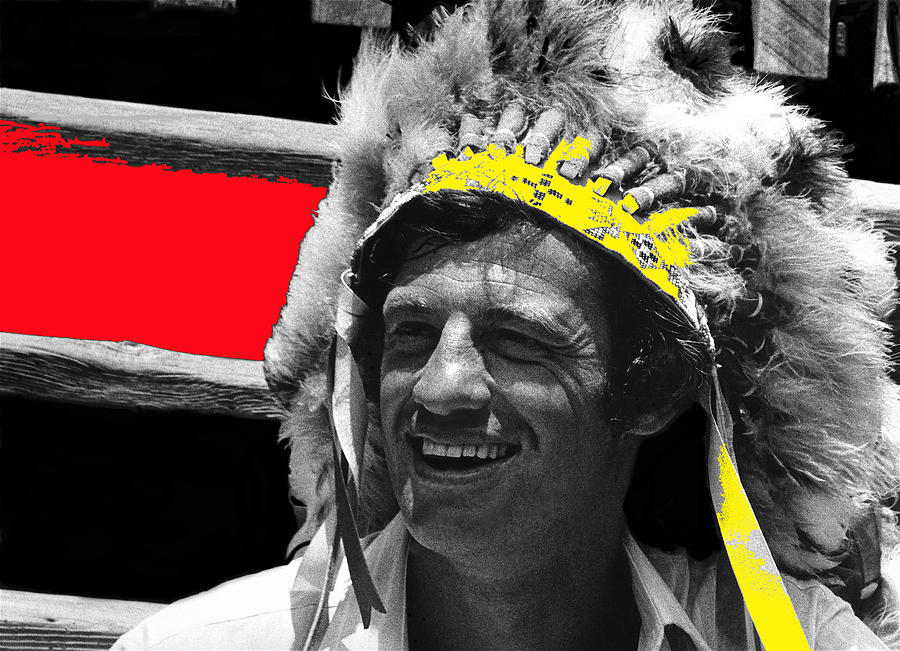 Actor Jean-paul Belmondo As A Bogus Native American Love Is A Funny Thing Set Old Tucson  1969 Photograph by David Lee Guss
