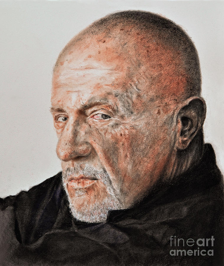 Actor Drawing - Actor Jonathan Banks as Mike Ehrmantraut in Breaking Bad by Jim Fitzpatrick