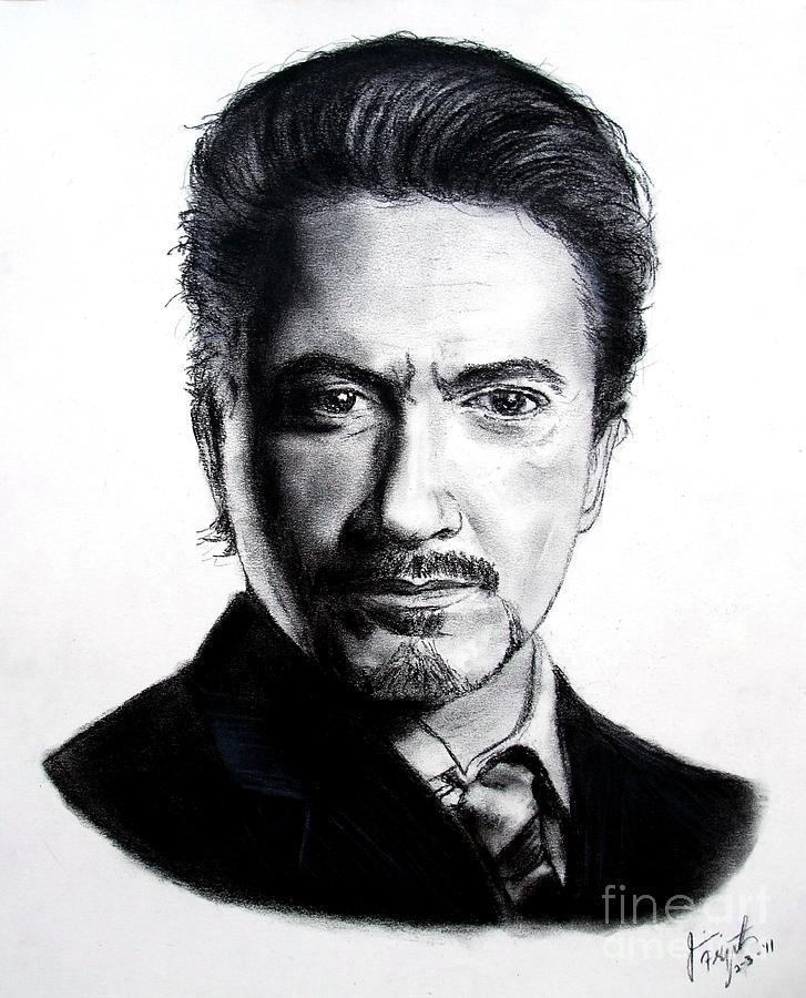 Actor Robert Downey Jr Drawing by Jim Fitzpatrick