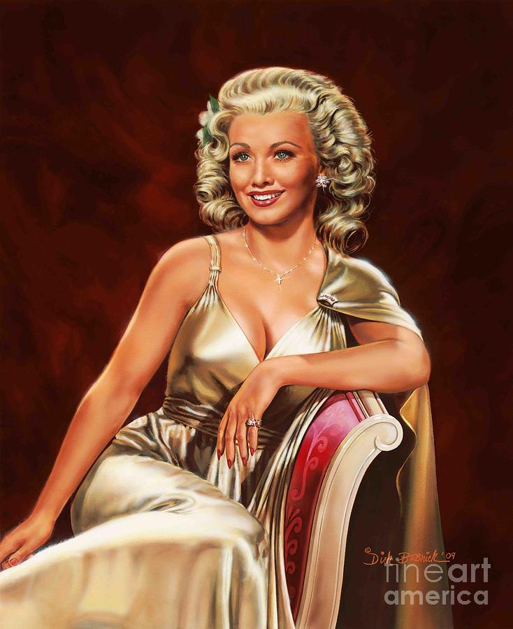 Actress Carole Landis Painting by Dick Bobnick