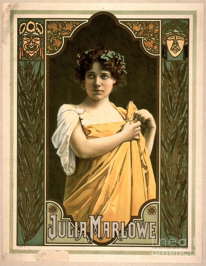 Actress Julia Marlowe 1899 Photograph by Padre Art