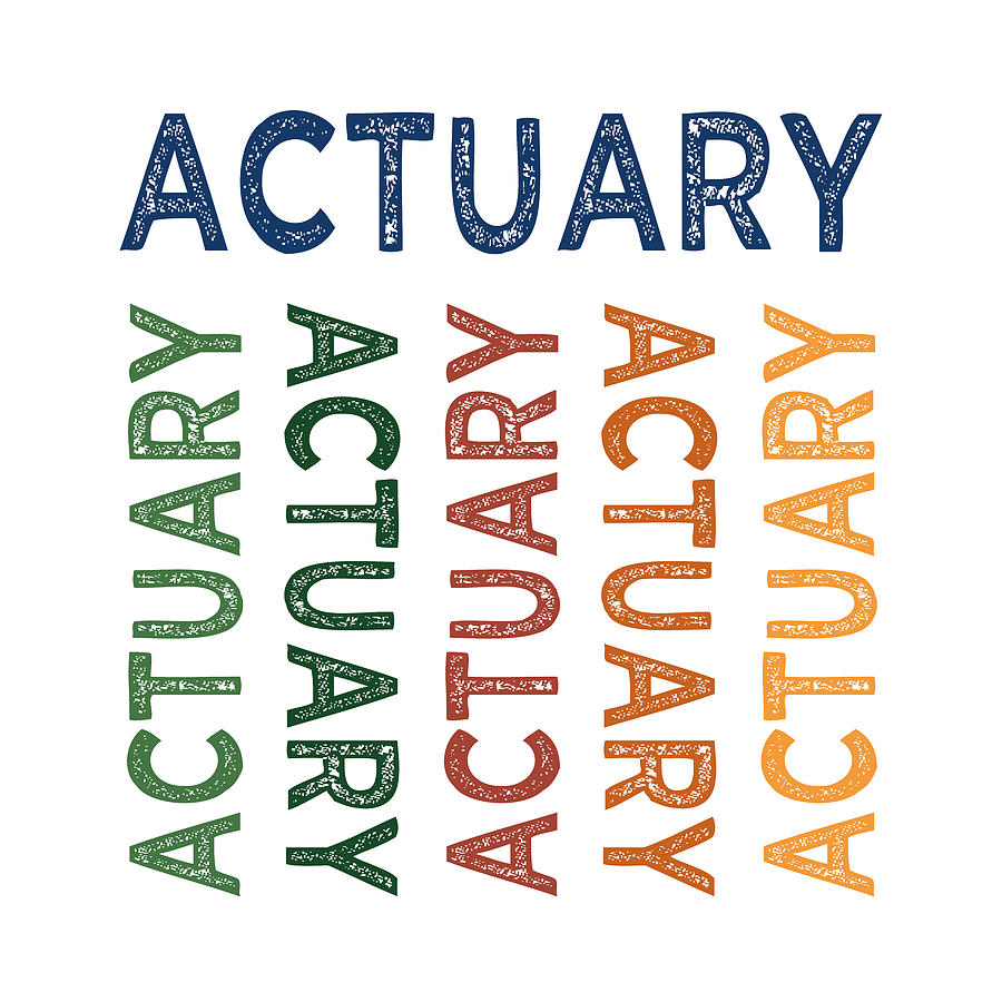 Typography Digital Art - Actuary Cute Colorful by Flo Karp