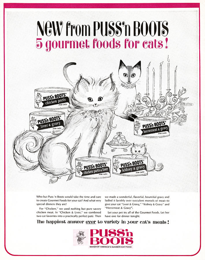 Ad Cat Food, 1964 Painting by Granger