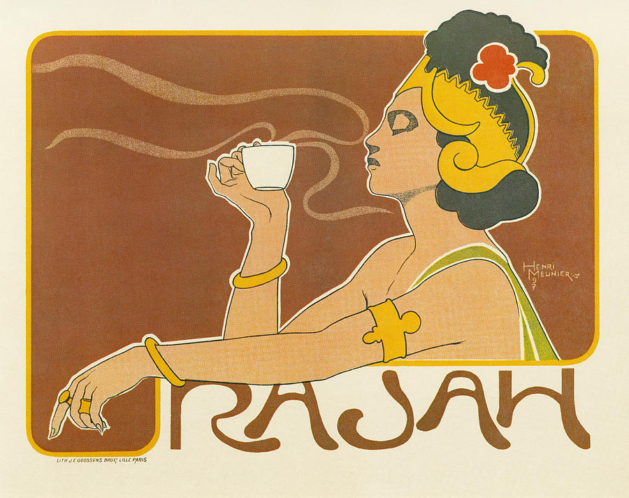 Ad Coffee, 1897 Drawing by Granger