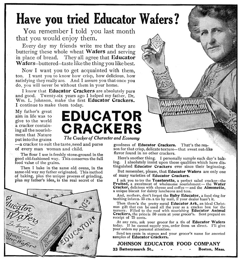 Ad Crackers, 1911 Photograph by Granger