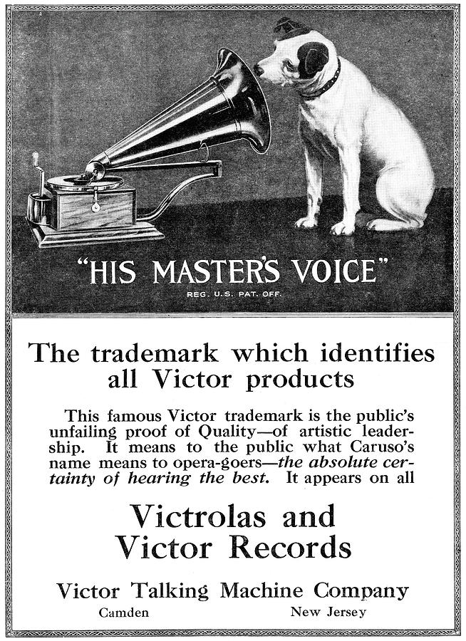 Ad Rca Victor, 1920 Drawing by Granger