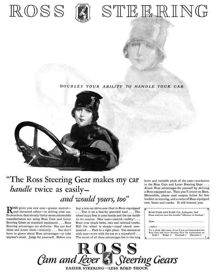 Ad Ross Steering, 1927 Painting by Granger