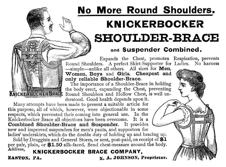 Ad Shoulder Brace, 1890 Painting by Granger - Fine Art America