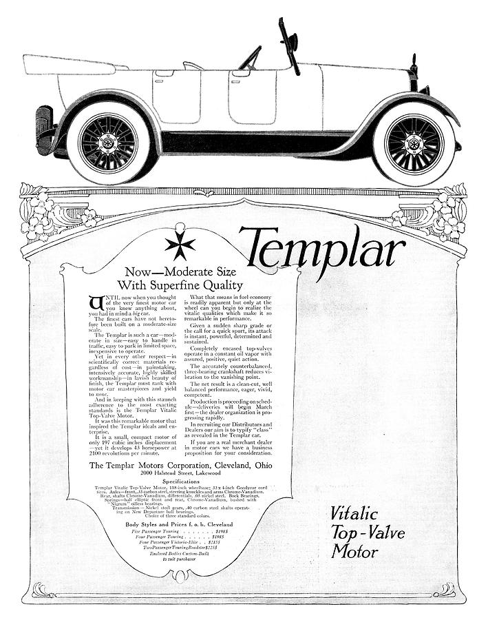 Ad Templar, 1918 Drawing by Granger