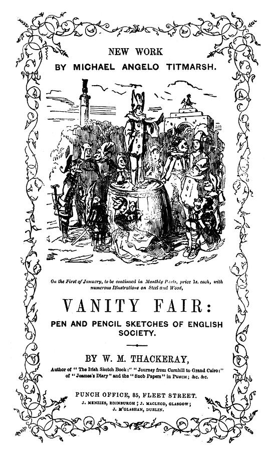 Ad Vanity Fair, 1848 Drawing by Granger