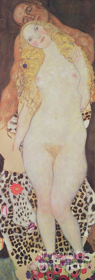 Gustav Klimt Painting - Adam And Eve by Gustav Klimt