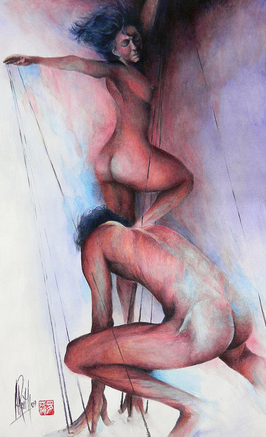 Figurative Painting - Adam and Eve by Alan Kirkland-Roath