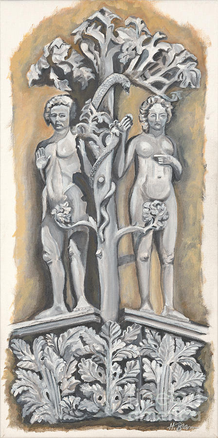 Adam and Eve Painting by Holly Bartlett Brannan