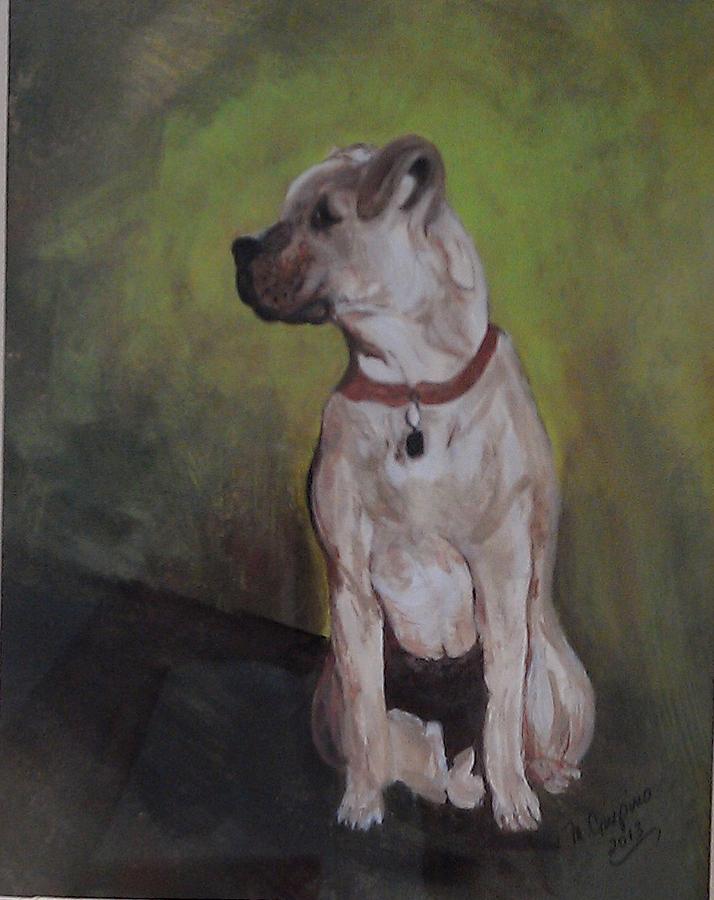 Dog Portrait Painting - Adams Dog by Marcia Crispino