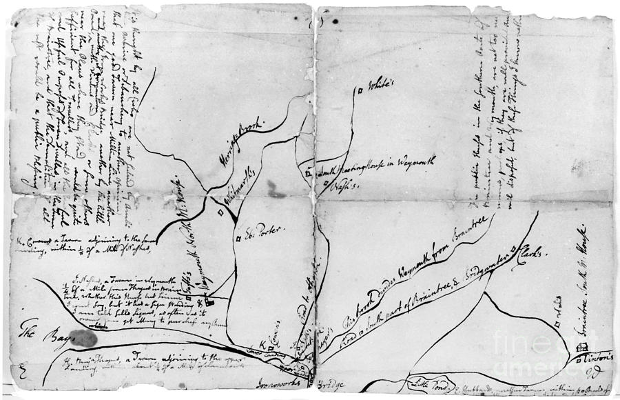 ADAMS: TAVERN MAP, c1761 Photograph by Granger