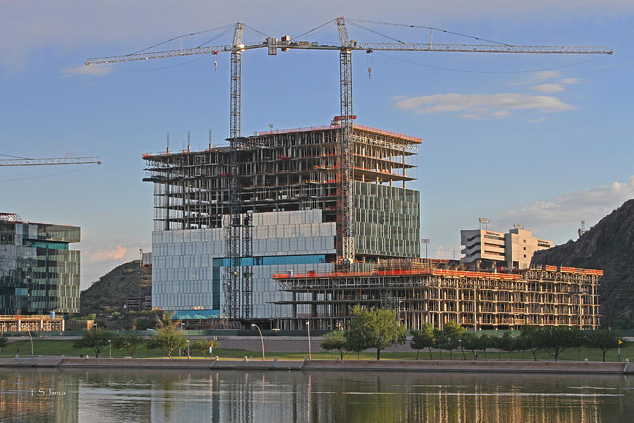 Adding More Building At Tempe Town Lake Photograph by Tom Janca