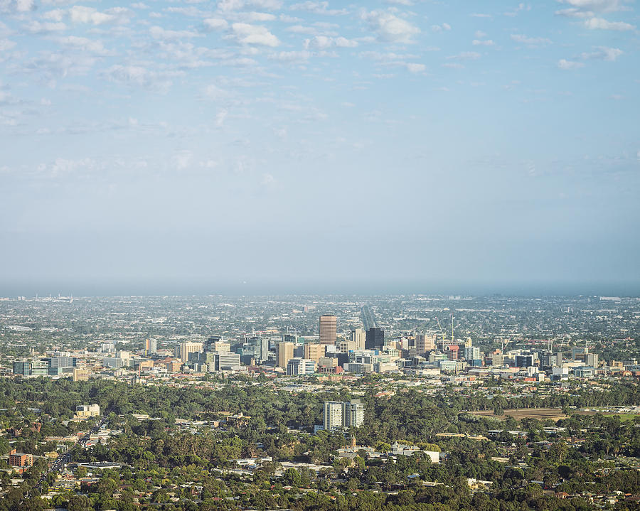 Adelaide Cityscape in Summer Photograph by Georgeclerk