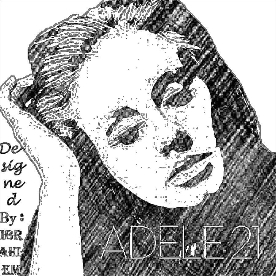 Art Design Drawing - Adele 21 by Ibrahiem Ali