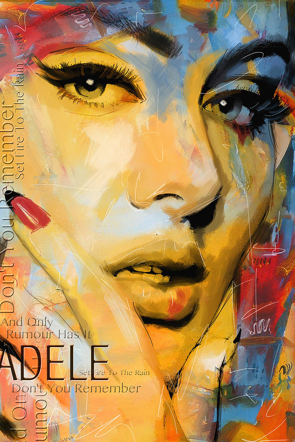 Adele Painting by Corporate Art Task Force