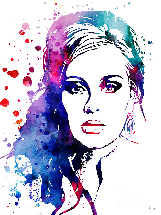 Illustration Painting - Adele by Watercolor Girl