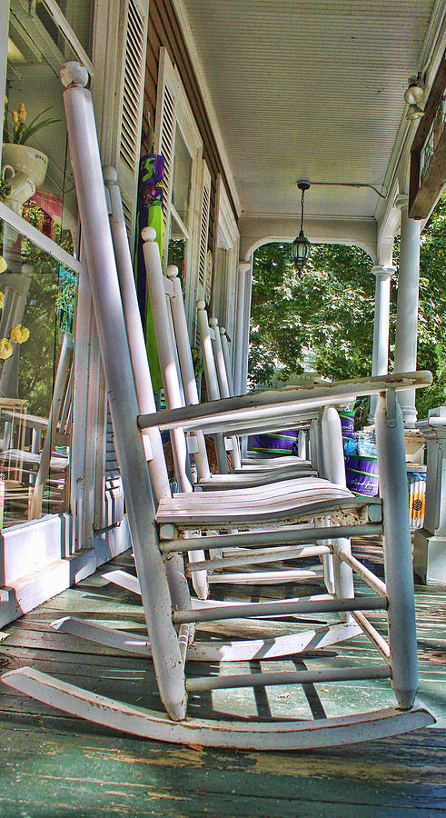 Adirondack Chairs at Skaneateles NY Photograph by Gerald Salamone