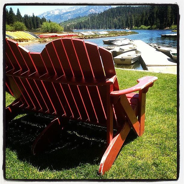 Mountain Photograph - Adirondack Chairs by J Lopez