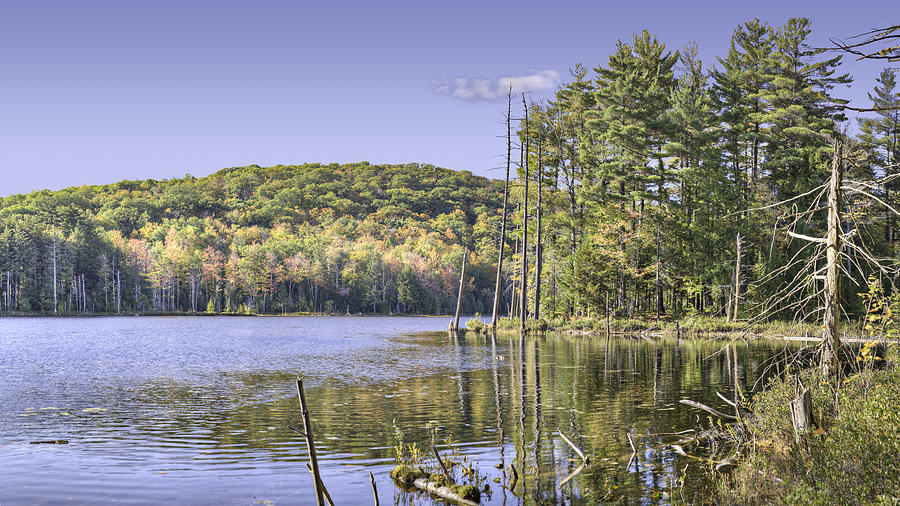 Adirondack Pond Panorama Photograph by Alan Tonnesen